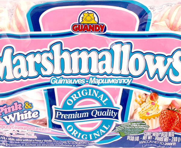 Маршмеллоу GUANDY Premium Pink&white клубника и ваниль