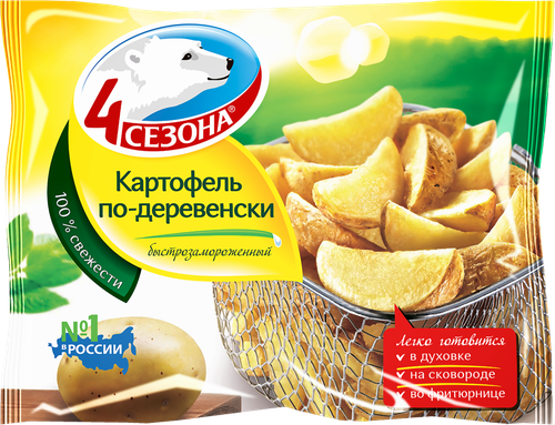 

Картофель замороженный 4 СЕЗОНА По-деревенски, 700г