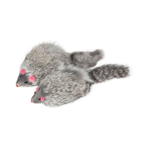 Набор игрушек для кошек TRIOL Мышь серая, 90-100мм (2шт)