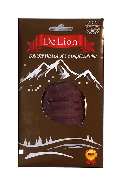 Бастурма De Lion из говядины, сыровяленая, нарезка