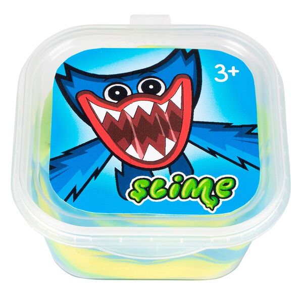 Игрушка Slime модели Хаги-ваги синий/желтый, 60 г, Россия