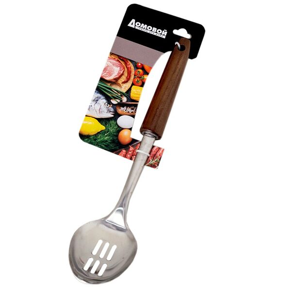 Ложка-шумовка, нержавеющая сталь/дерево