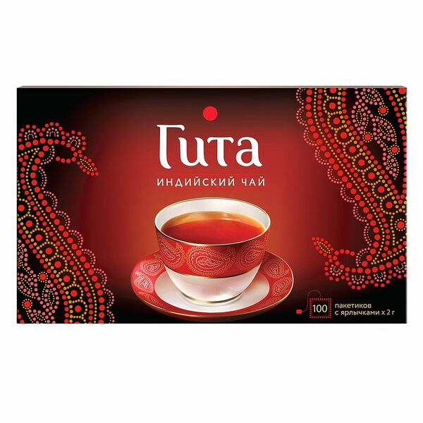 Чай черный Принцесса Гита Индийский в пакетиках, 200г