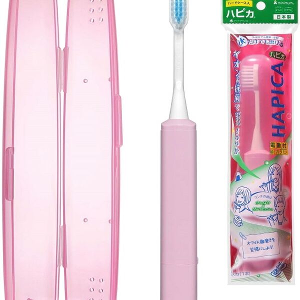 Электрическая зубная щётка Hapica DBM-5P Minus-ion case звуковая ионная