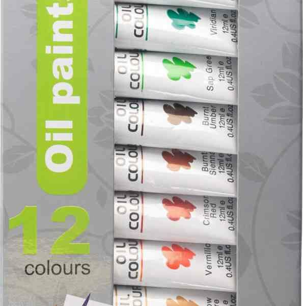 Краски масляные Centrum в тюбиках, 12 цветов
