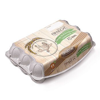 Яйцо куриное Праксис Свободный выгул С1 15 шт