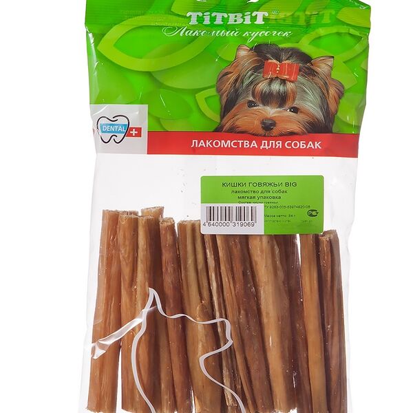 Кишки говяжьи BIG - мягкая упаковка (72 г) ТИТБИТ
