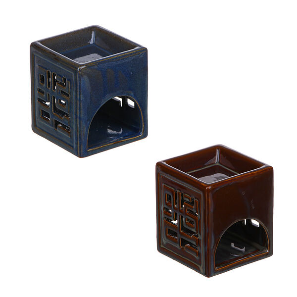 Аромалампа керамическая, 10x10x11 см, 2 цвета, в ассортименте