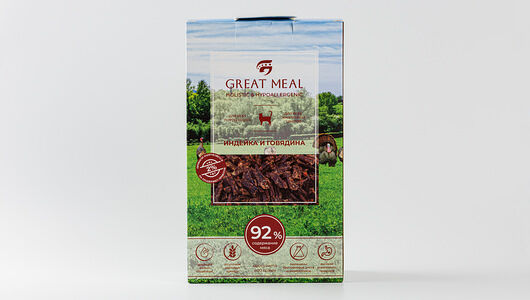 Корм сухой для кошек с индейкой и говядиной Great Meal 