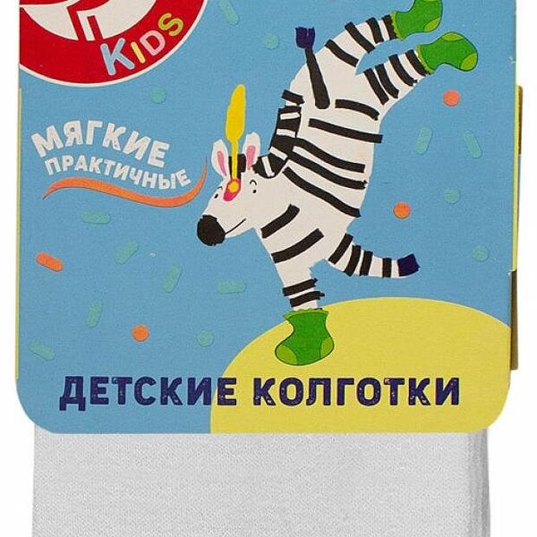 Колготки детские АШАН Красная птица белые, р.98/104