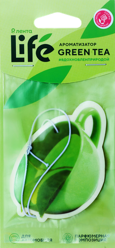 

Ароматизатор автомобильный Лента Life Green Tea, подвесной, Арт. 10351 8 г