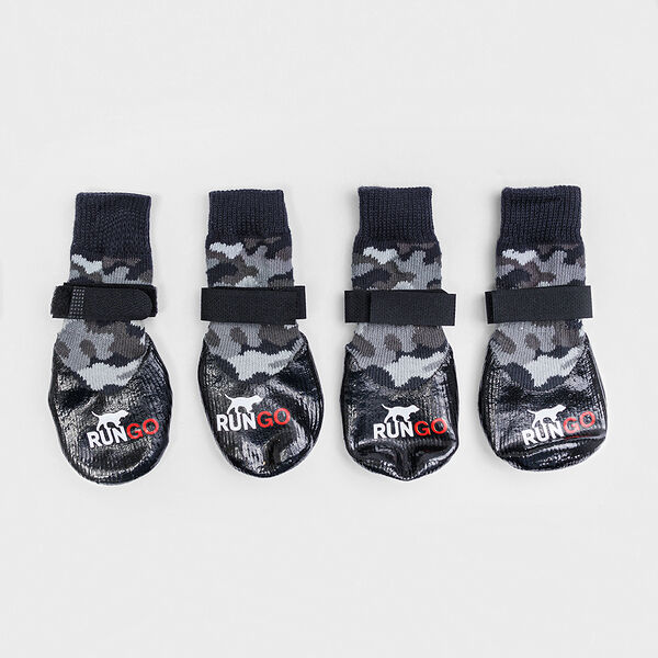 Носки с прорезиненной подошвой для собак, L, серый камуфляж