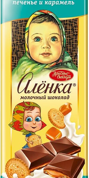 Шоколад Аленка Молочный Печенье и карамель 87г