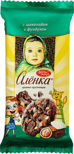 

Печенье Алёнка сдобное хрустящее с фундуком и шоколадом 170 г