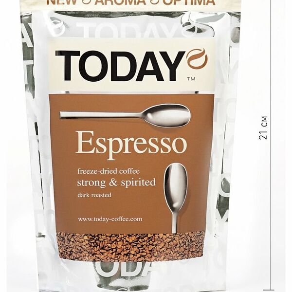 Кофе натуральный растворимый Espresso (Эспрессо) ТМ Today (Тодэй)