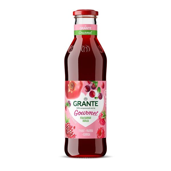 Нектар Grante Гранат малина и клюква, 750мл