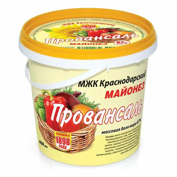 Майонез МЖК Краснодарский Провансаль 67% 850 мл