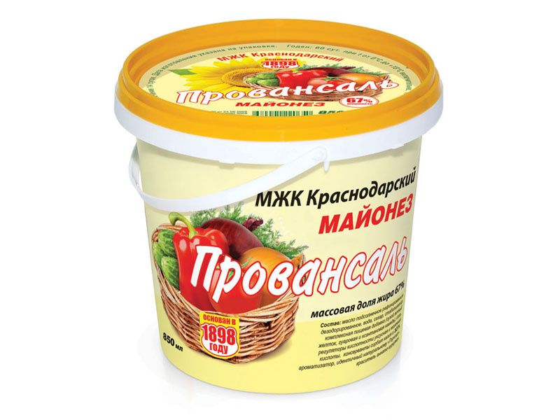 

Майонез МЖК Краснодарский Провансаль 67% 850 мл