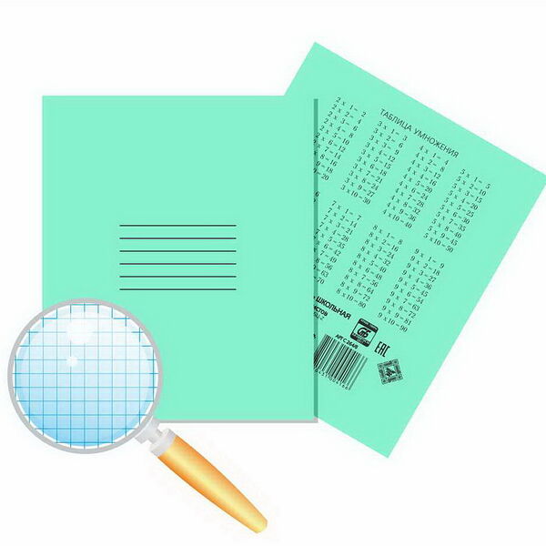 Тетрадь школьная 12л клетка