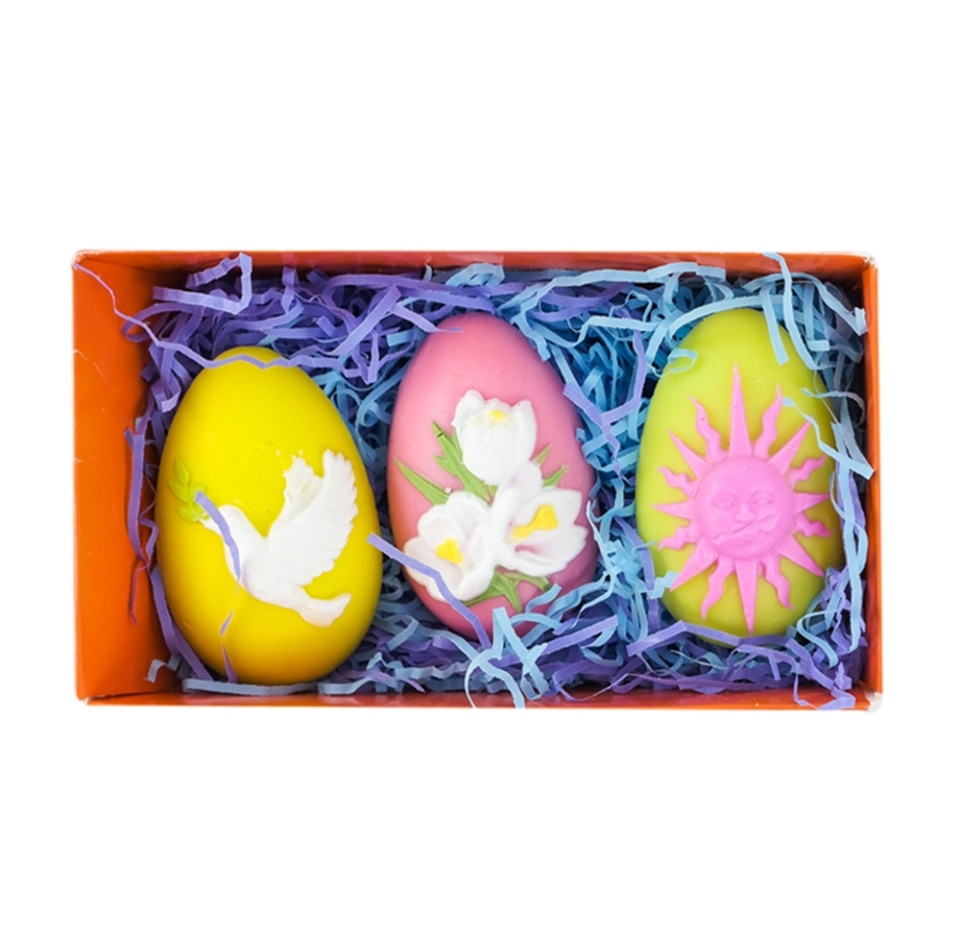 

Набор мыла CAROLON подарочный пасхальный ручная работа (3 предмета) Россия