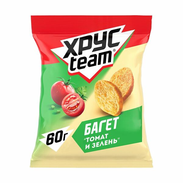 Сухарики багет ХрусTeam Томат и зелень