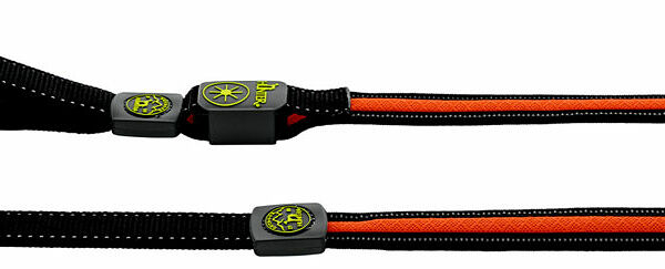 Hunter поводок нейлоновый LED Manoa Glow светящийся 120 см., Оранжевый