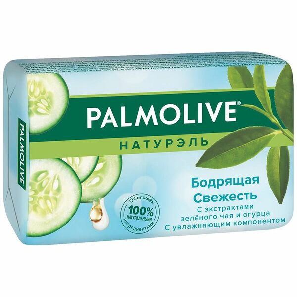 Мыло Palmolive Натурэль Бодрящая свежесть с экстрактами зеленого чая и огурца