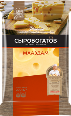 Сыр Маасдам Сыробогатов 45%