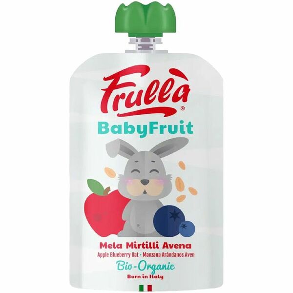 Пюре Frulla из яблоко-черника-овсяная мука с 6 месяцев, 100г