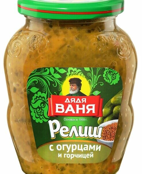 Релиш Дядя Ваня с огурцами и горчицей