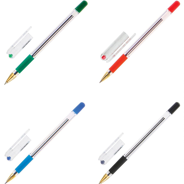 Ручка шариковая MC Gold синяя, 4 шт ТМ MunHwa (МунХва)