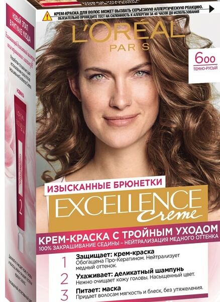 Крем-краска для волос Loreal Paris Excellence creme 600 Темно-русый