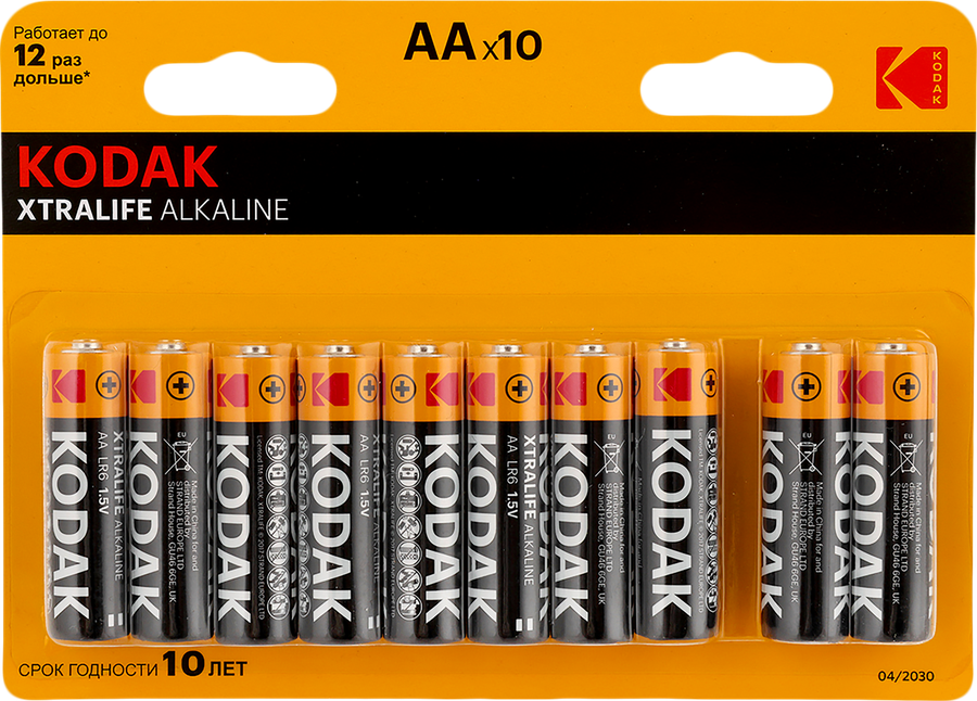 

Батарейки Kodak Xtralife Alkaline AA-LR6 10 шт