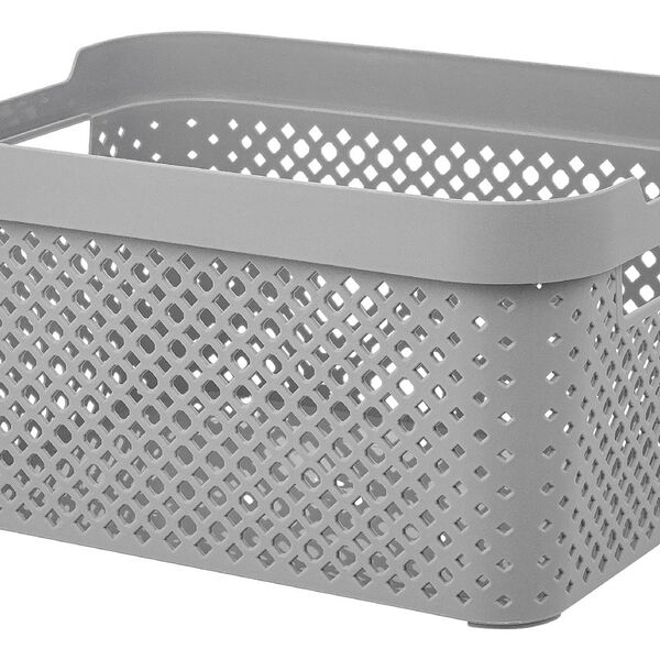 Корзина для хранения Plast Team Stockholm серая 5 л, 13,7*19,2*26 см