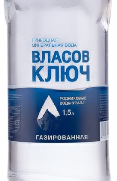 Вода Родниковая Власов ключ минеральная газированная 1.5л
