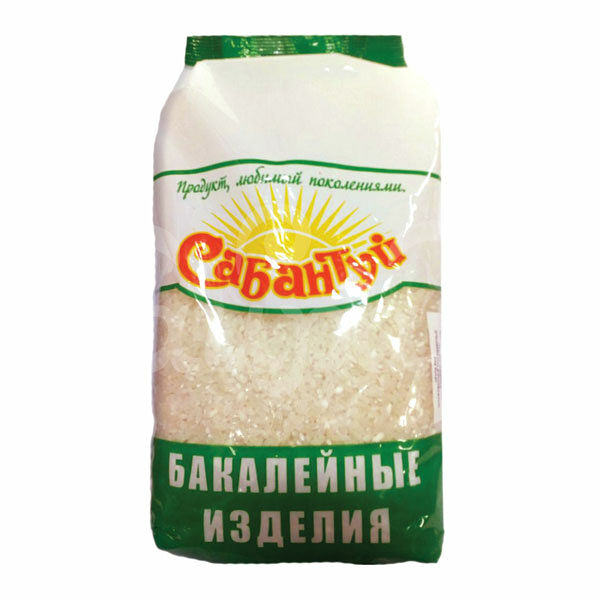 Крупа Рис Сабантуй 800гр Круглозерный пакет