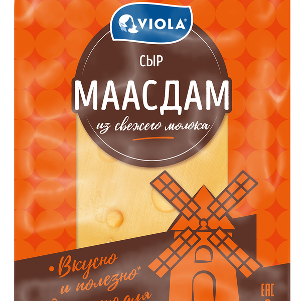 Сыр Valio Маасдам полутвердый 45%, в нарезке