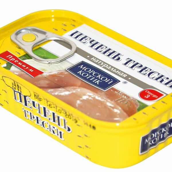 Печень трески Морской Котик Премиум натуральная, 115г