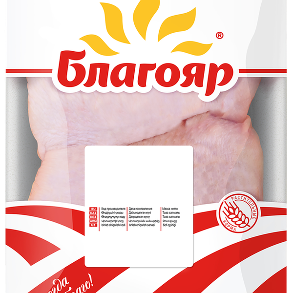 Бедро куриное БЛАГОЯР охл. подложка вес до 1.4 кг