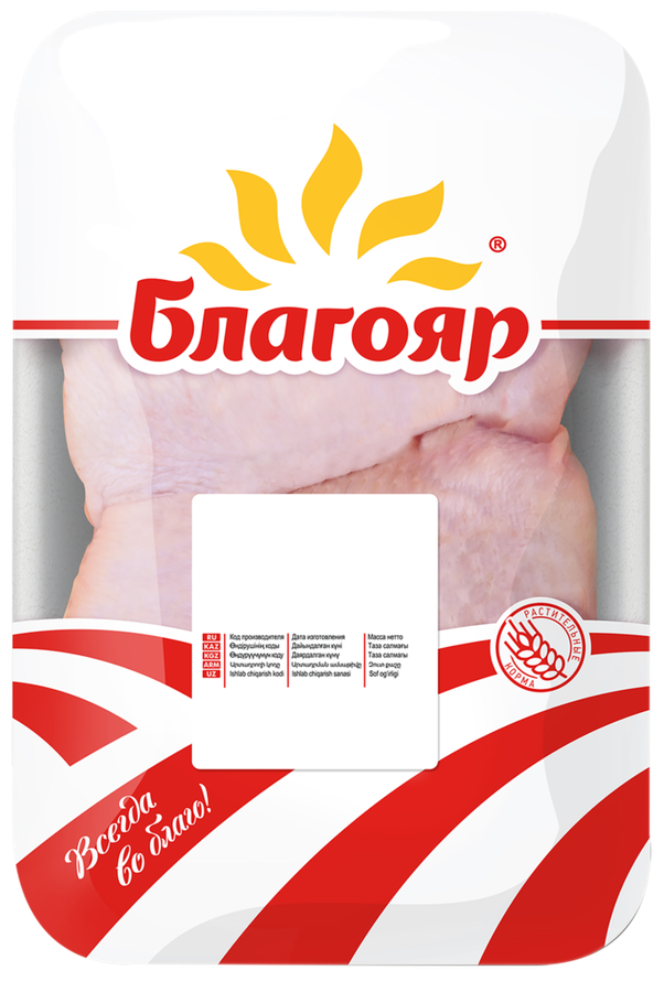 

Бедро куриное БЛАГОЯР охл. подложка вес до 1.4 кг