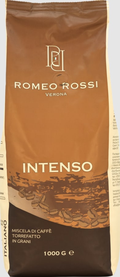 

Кофе зерновой Romeo Rossi Intenso натуральный жареный 1 кг