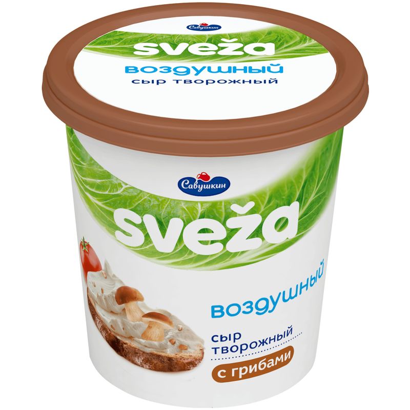 

Сыр творожный Sveza Воздушный с грибами 60% БЗМЖ 150г