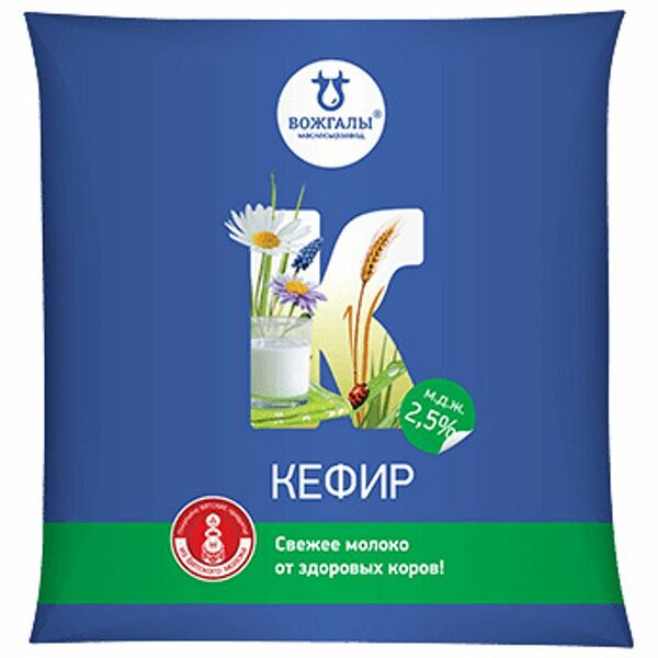 Кефир Вожгалы 2.5%, 500мл