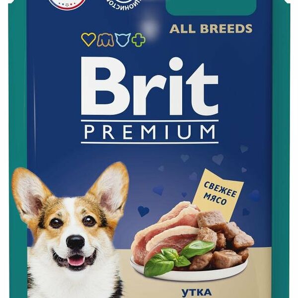 Влажный корм для собак Brit Утка в соусе