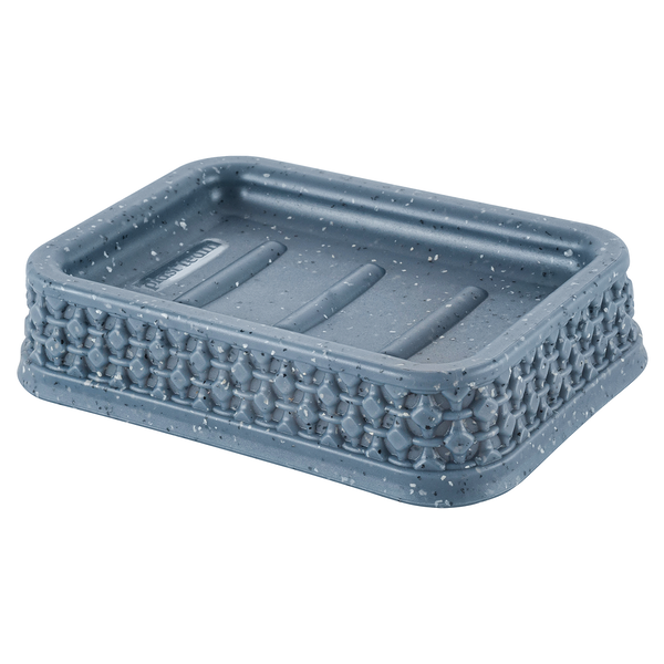 Мыльница Plast Team Stone 130х90х30мм темный камень