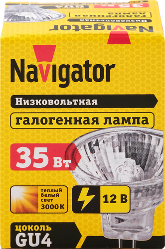 

Лампа галогенная NAVIGATOR MR11, 35W, 12V, 3000К