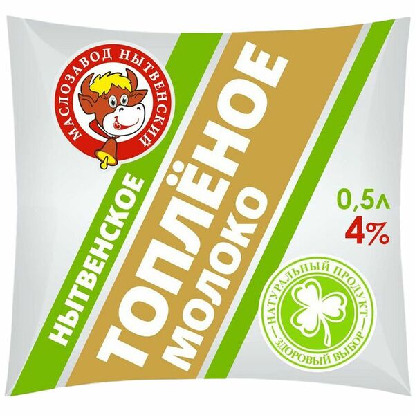 Молоко Нытвенский Маслозавод топлёное пастеризованное, 4 %