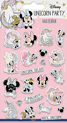 Наклейки DISNEY Минни Маус и Единорог 1, 11х20 см