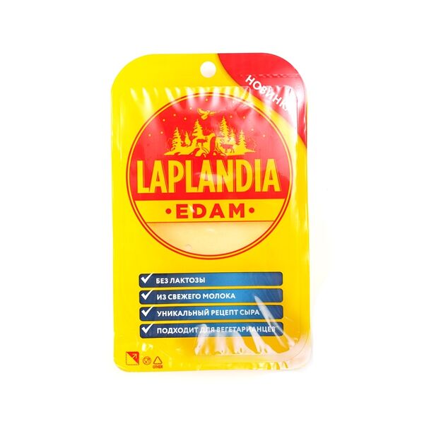Сыр Laplandia полутвердый Эдам нарезка 45%