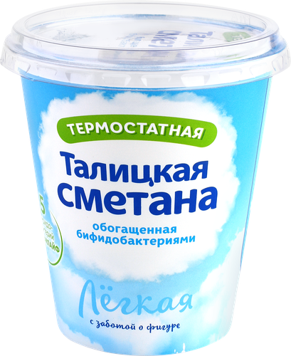 

Сметана Талицкий обогащённая бифидобактериями термостатная 10% 350 г